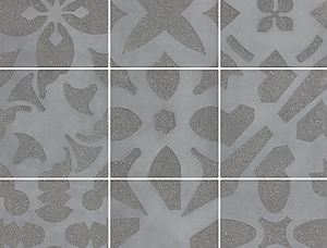 Detailaufnahme CEMENTO Terrassenplatte Dekor