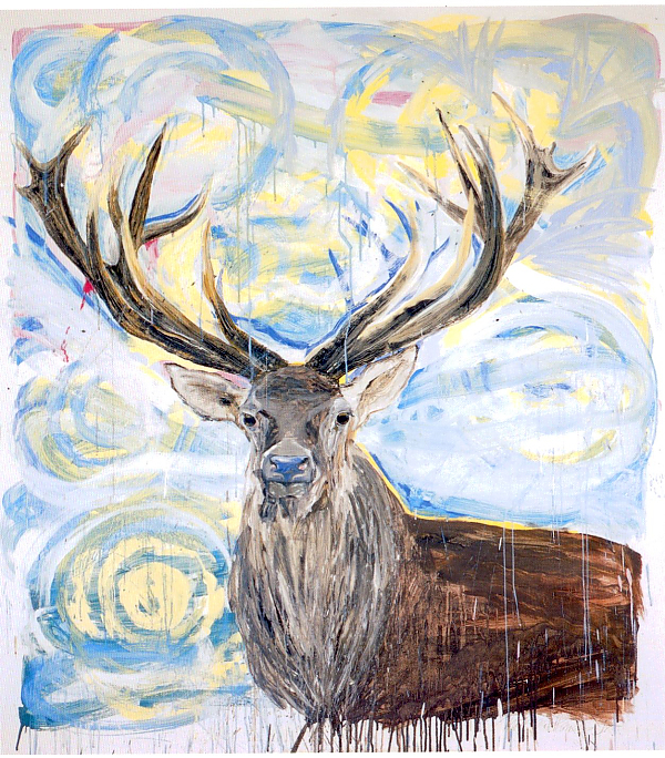 Gemälde von einem Hirsch