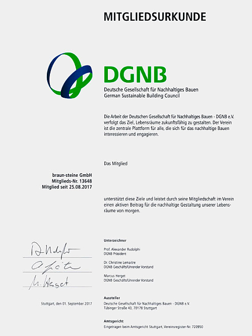 Titelbild DGNB Urkunde