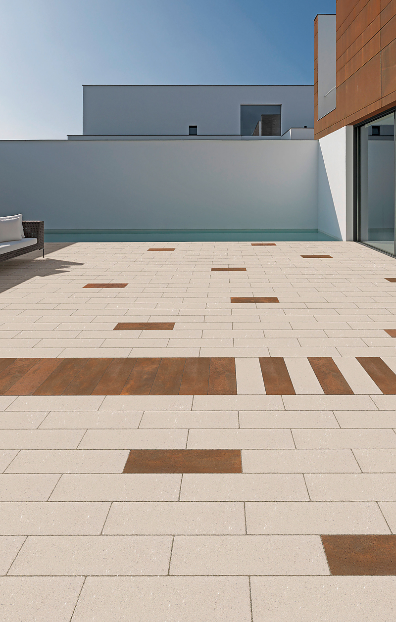 Moderne Terrassen mit FERRO CONCRETE Terrassenplatten