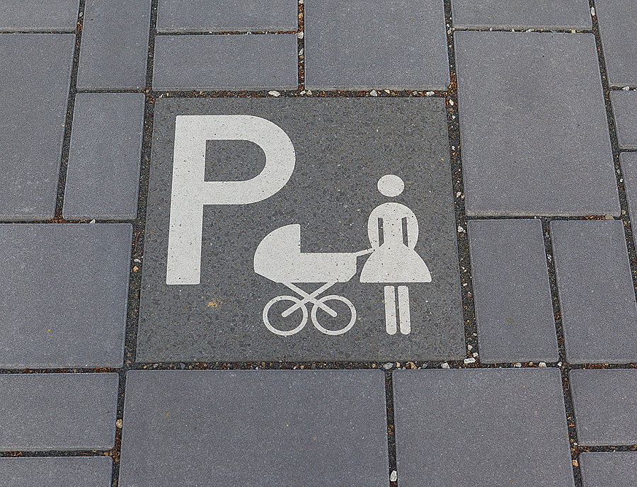 Piktogramm-Platte für Frauen-Parklplatz