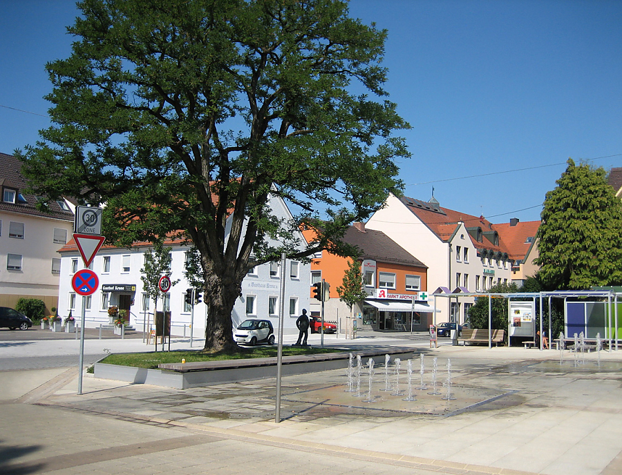 Anwendung von ARCADO Pflastersteinen in der Stadtmitte Bobingen