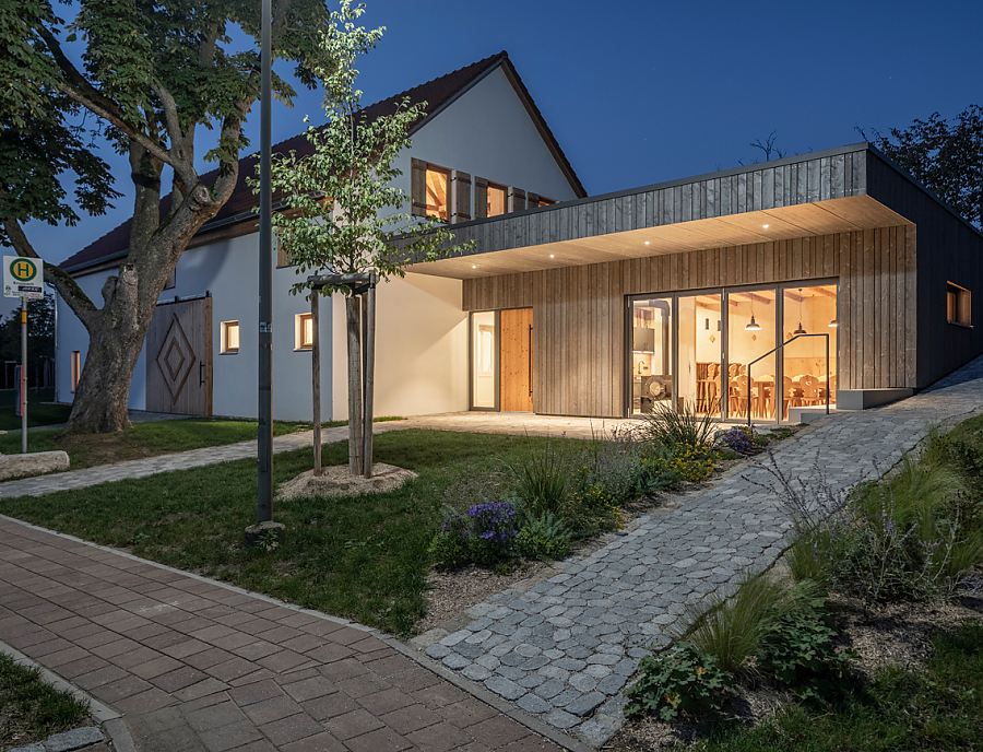 Dorfstadel in Kruppach mit Arena Pflastersteinen