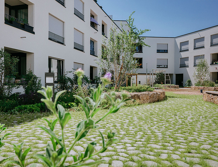 Penta Quartier in Reutlingen mit Arena Vegetationfugensteinen
