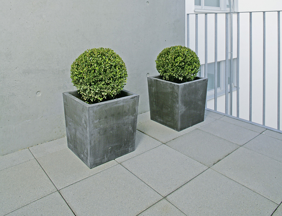 CONCRETE Pflanzgefäße Gestaltungselement CONCRETE Pflanzgefäße Typ 3 Farbe Anthrazit