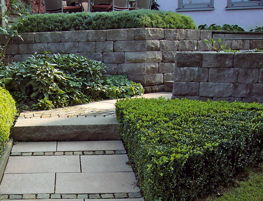 Gartenmauer SANTURO Weinbergmauer Gartenmauer SANTURO Weinbergmauer in der Farbe Naturgrau