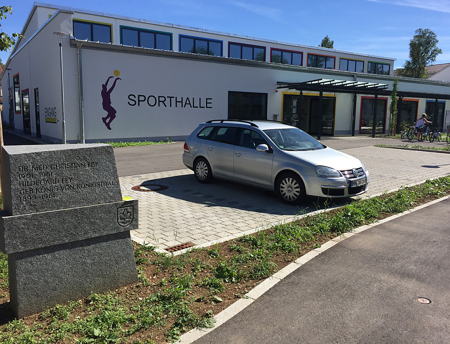 TEGULA Drainfugenstein bei der Dreifachturnhalle in Bad Wörishofen