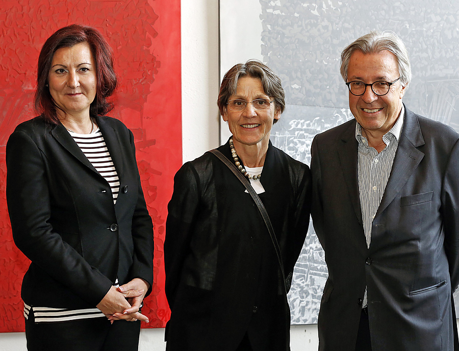 Albrecht Braun bei der Vernissage mit Gabriela Nasfeter