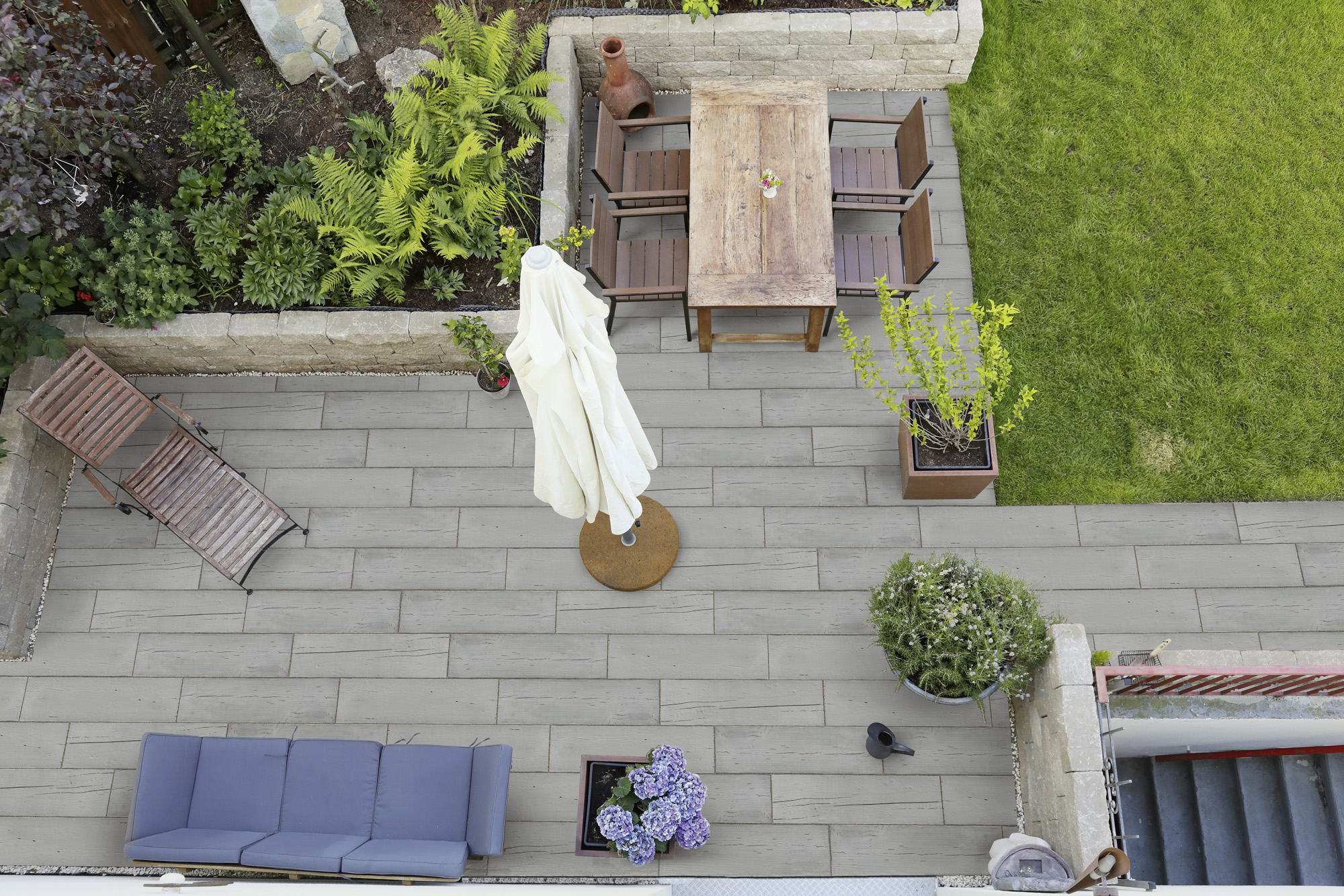 Terrasse mit MAHORA Dielenstein