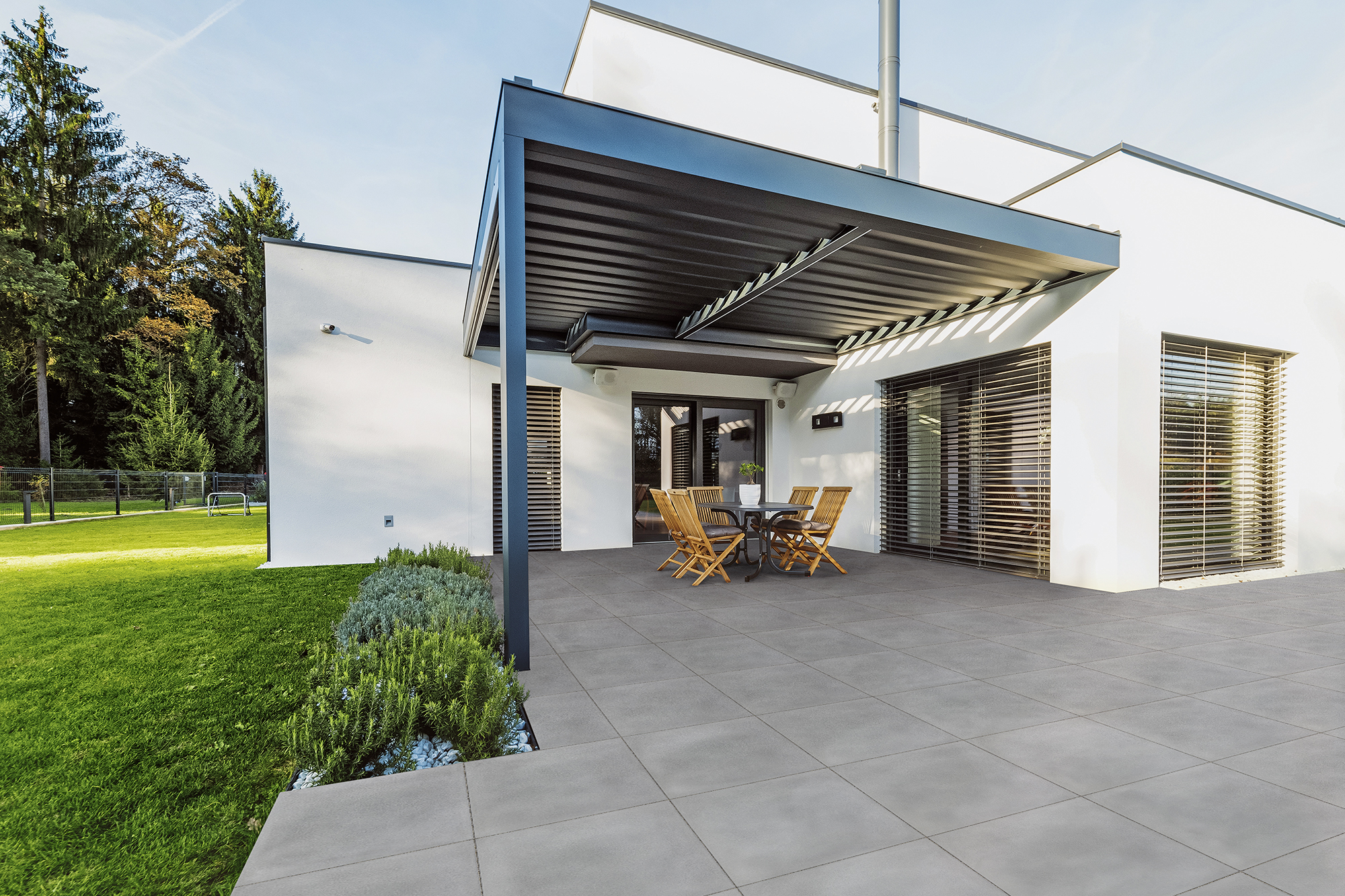 Terrasse mit CEMENTO Terrassenplatten