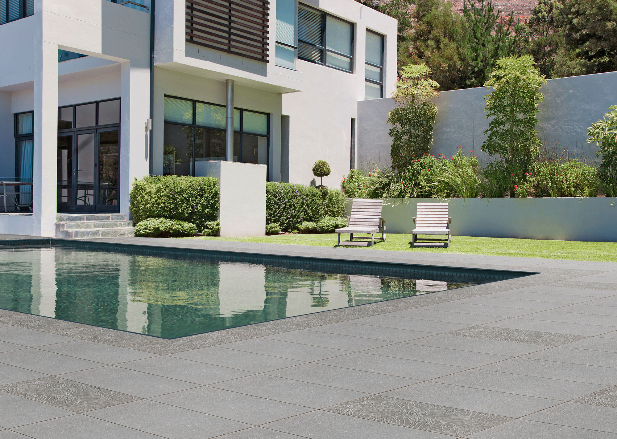 Anwendungsbeispiel BIOFILA Terrassenplatte