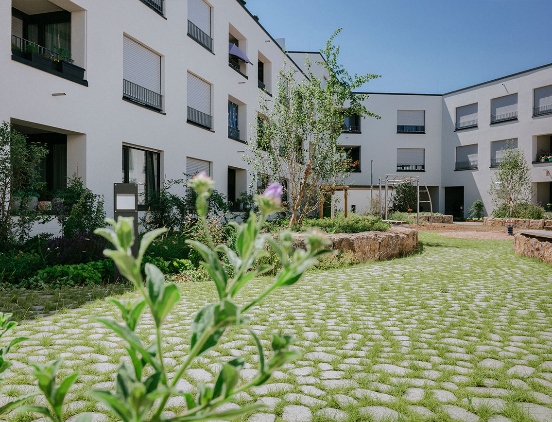 Penta Quartier in Reutlingen mit Arena Vegetationsfugensteinen