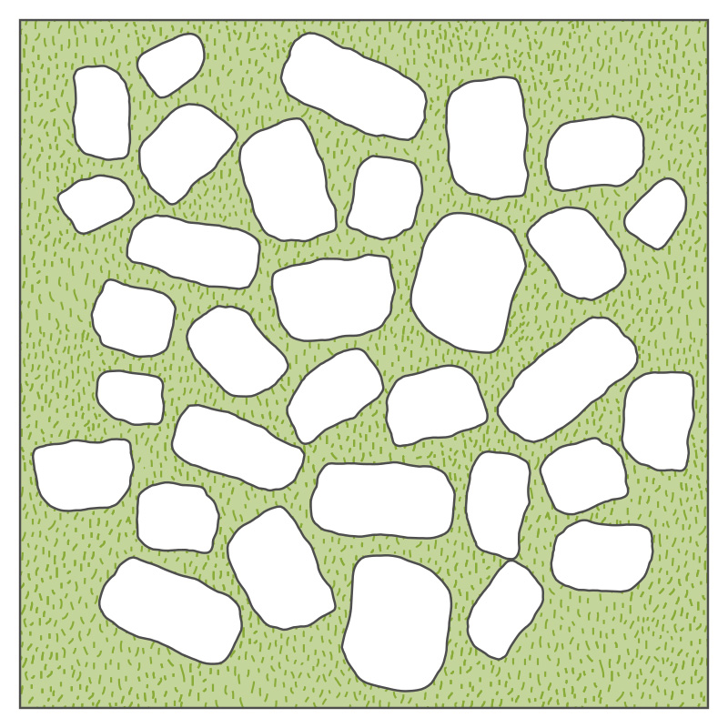 Weite Verlegung ARENA Vegetationsfugenstein