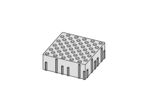 Steinzeichnung Bodenindikator mit Noppenstruktur