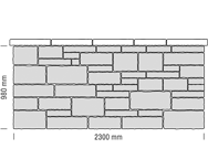 Steinzeichnung Santuro Landhausmauer