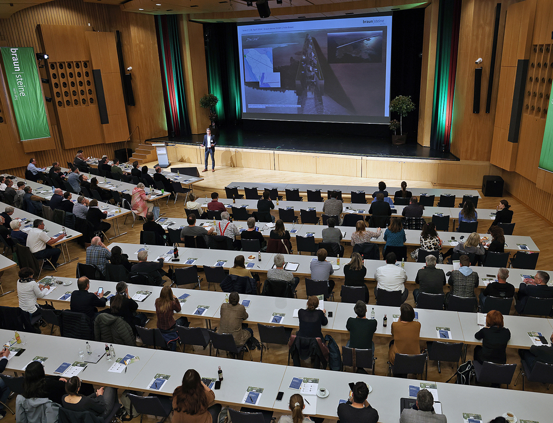 Veranstaltungssaal von oben.