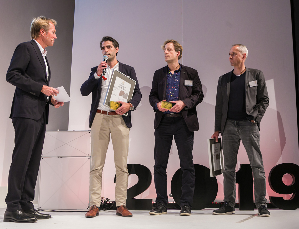 Felix Braun, Andreas Brunkhorst und Frank Gisdol bei der Preisverleihung FOCUS OPEN 2019
