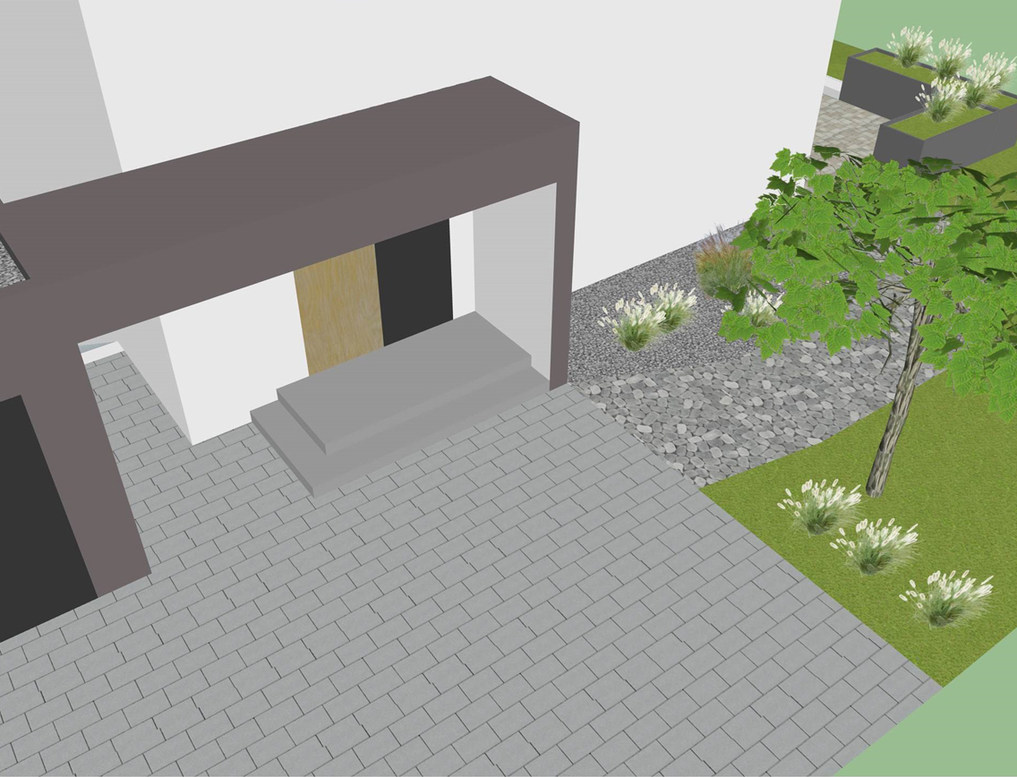 3D-Visualisierung von einem Eingangsbereich